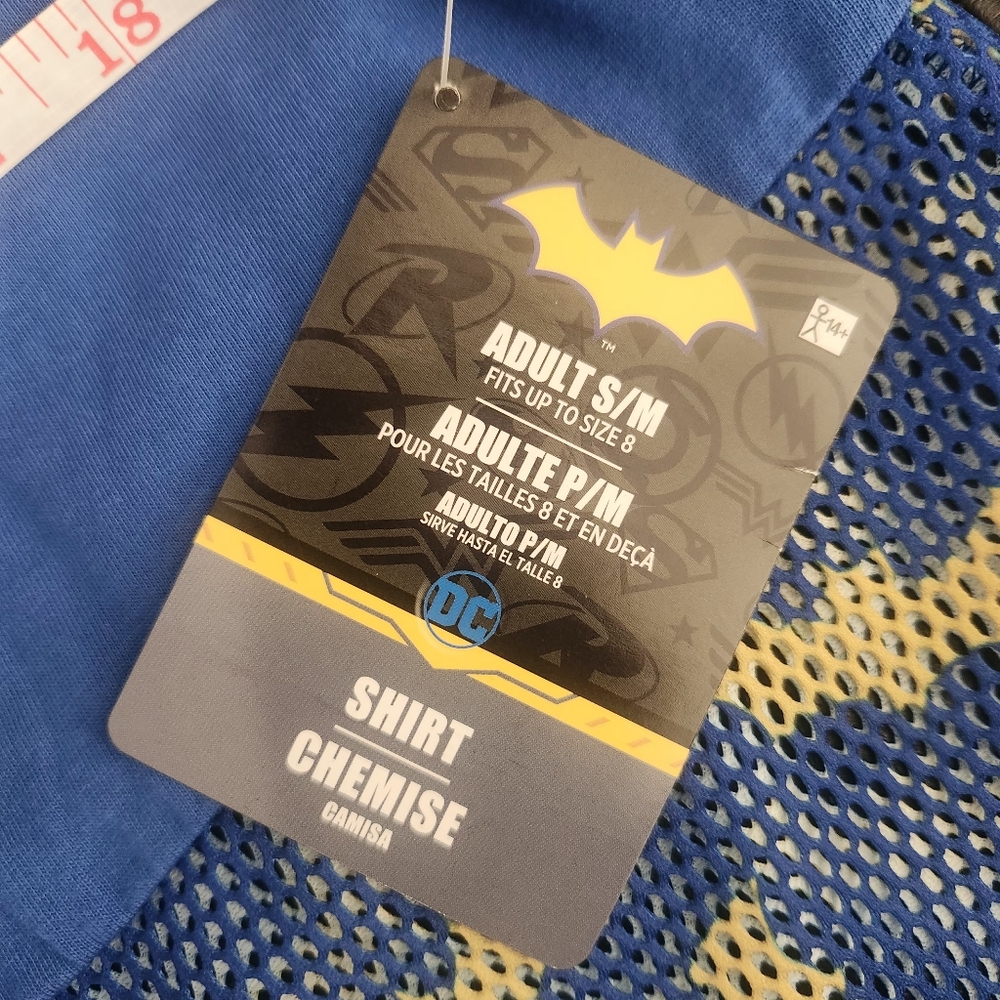 Batgirl Shirt Women Size Small/Medium Blue DC Comics Batman‎ Cosplay NWT - Picture 3 of 7